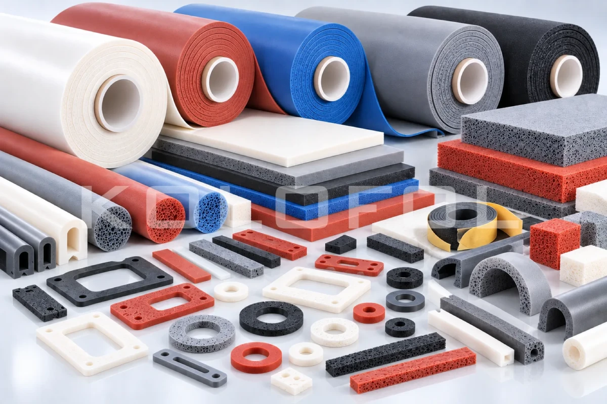 Silicone foam and sponge rubber lemez, tekercs és szalag
